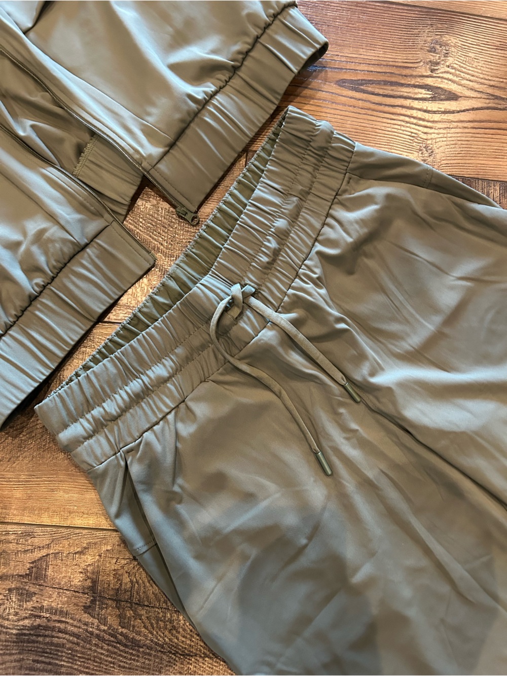 Women's Olive Green Track Jacket & Jogger Set - Picture 3 of 12